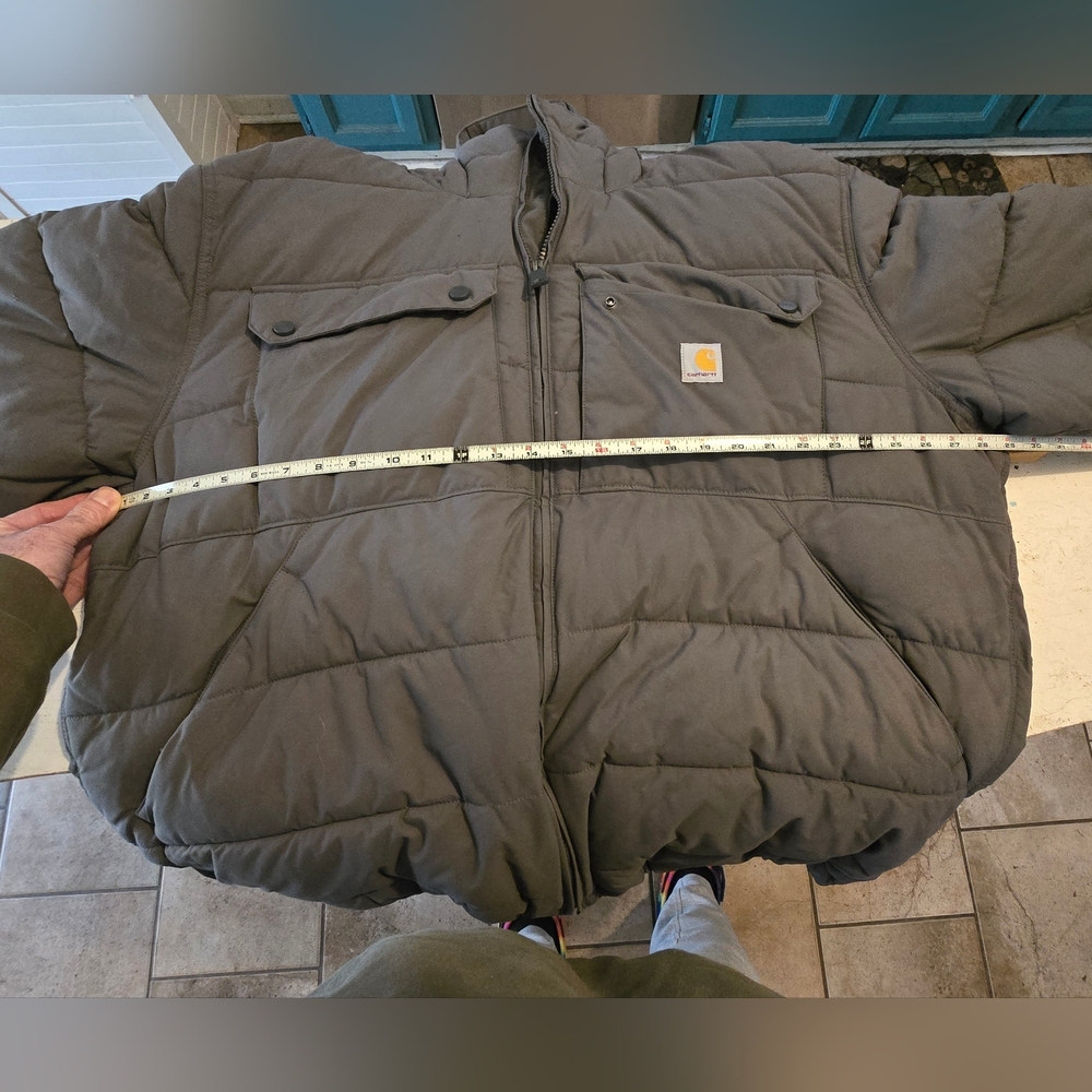 Carhartt Men's Charcoal Puffer Jacket - Picture 6 of 7